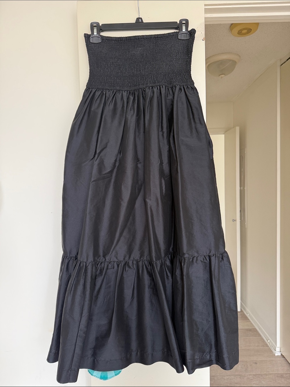 Smocked Black Dress